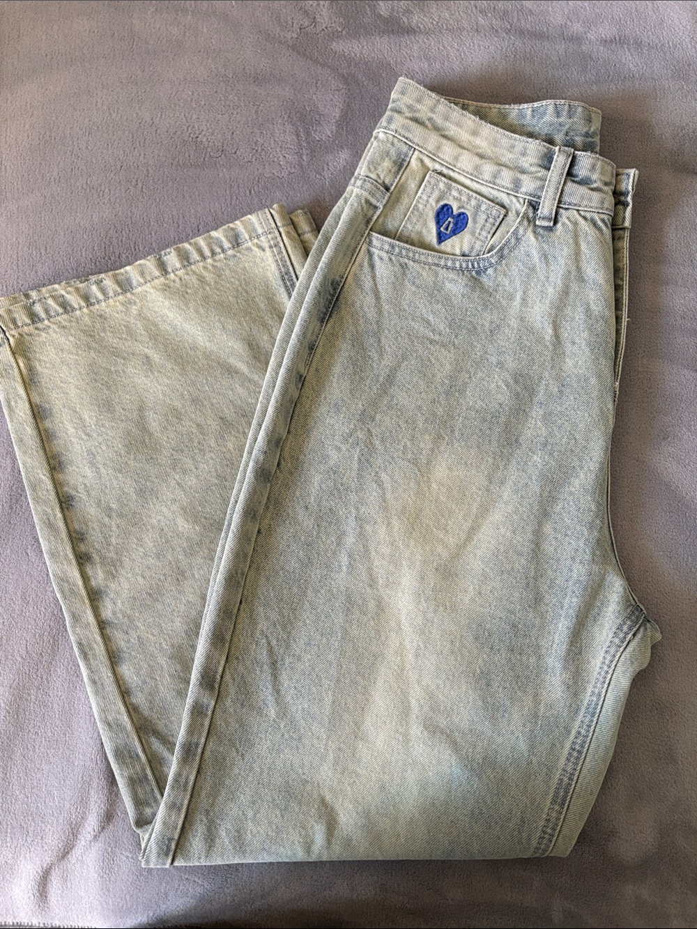 Aelfric Eden Light Wash Baggy Wide Leg Jeans